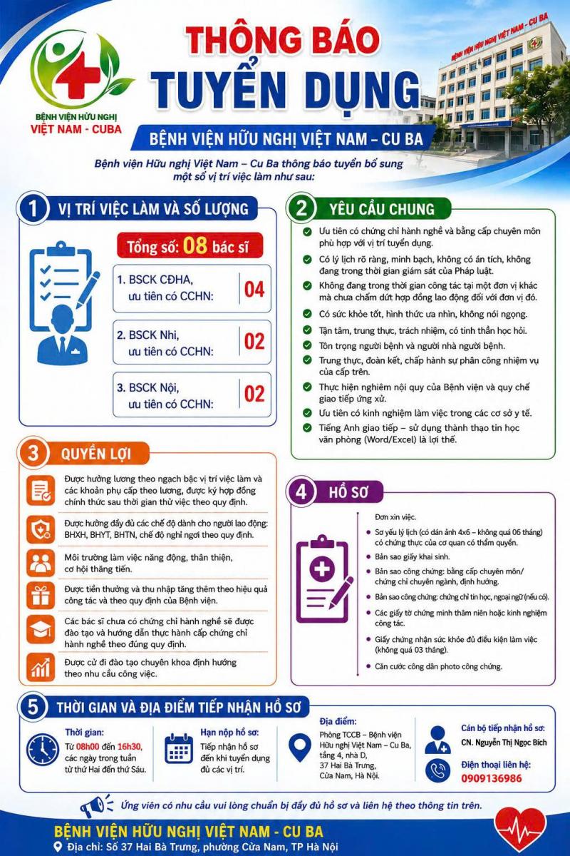 Thông báo tuyển dụng số 138/TB-VNCB